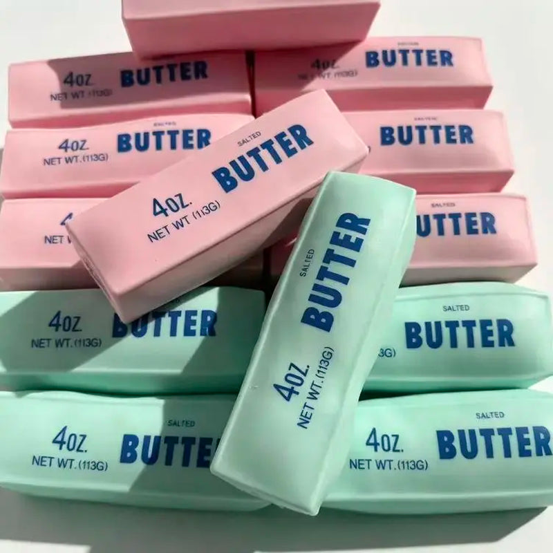 Crunchy Sound Butter Bar Squishy Fidget Toy, Soft Squeeze Sensory Item, Portable Cute Desk Stress Relief Tool, Ideal Party Bag Gift for Teens & Adults (Home & Festive Supplies), Fidget Toys