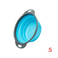 round Folding Colander BPA Free Fruits Vegetables Washing Drain Basket Kitchen Colander Strainer Dishwasher Safe KC0236