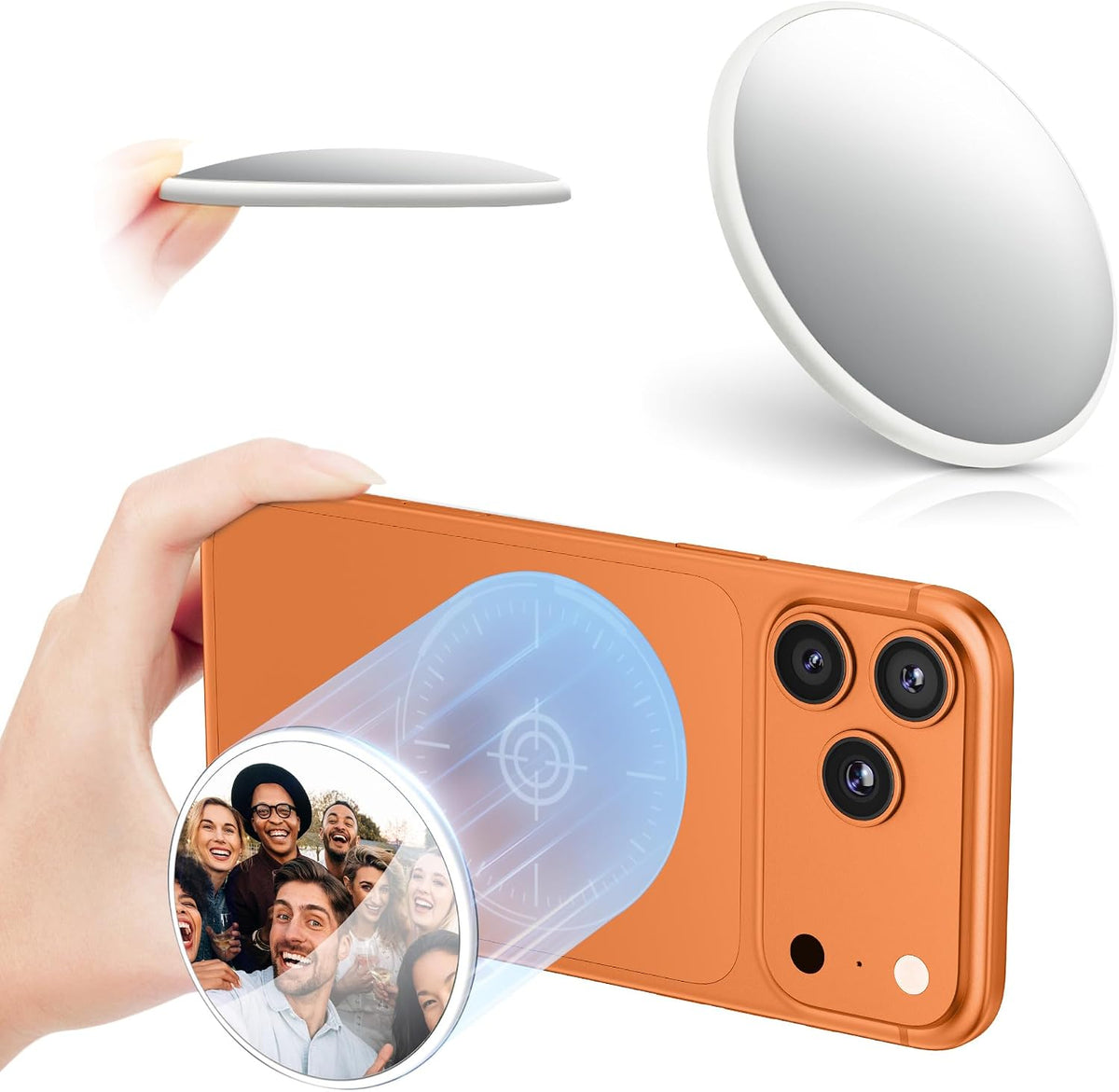 2.2" Magnetic Selfie Mirror for Back Camera Wide Angle Phone Convex Mirror