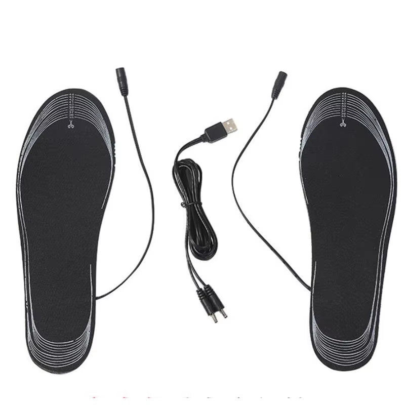 USB Heated Shoe Insoles for Feet Warm Sock Pad Mat Electrically Heating Insoles Washable Warm Thermal Insoles Man Women