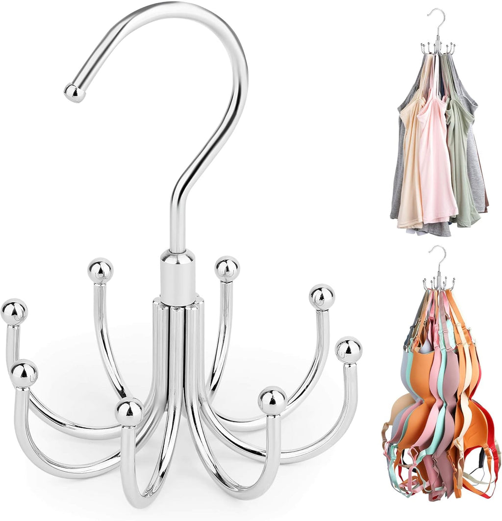 Tank Top Hanger, Rotating Bra Organizer for Closet, Holds 24 Bras