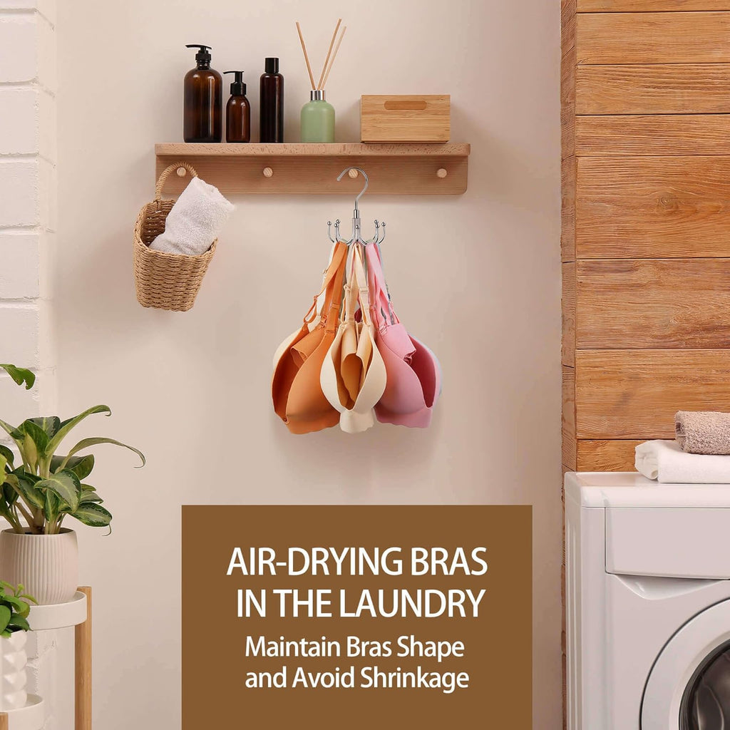 Tank Top Hanger, Rotating Bra Organizer for Closet, Holds 24 Bras