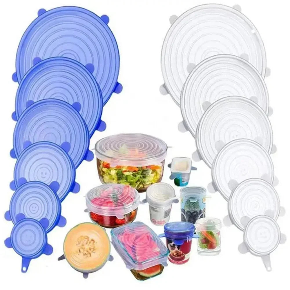 FreshFit™ Reusable Silicone Stretch Lids – 6 Piece Set