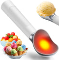 Rechargeable Heated Ice Cream Scoop, Electric Scooper with LED