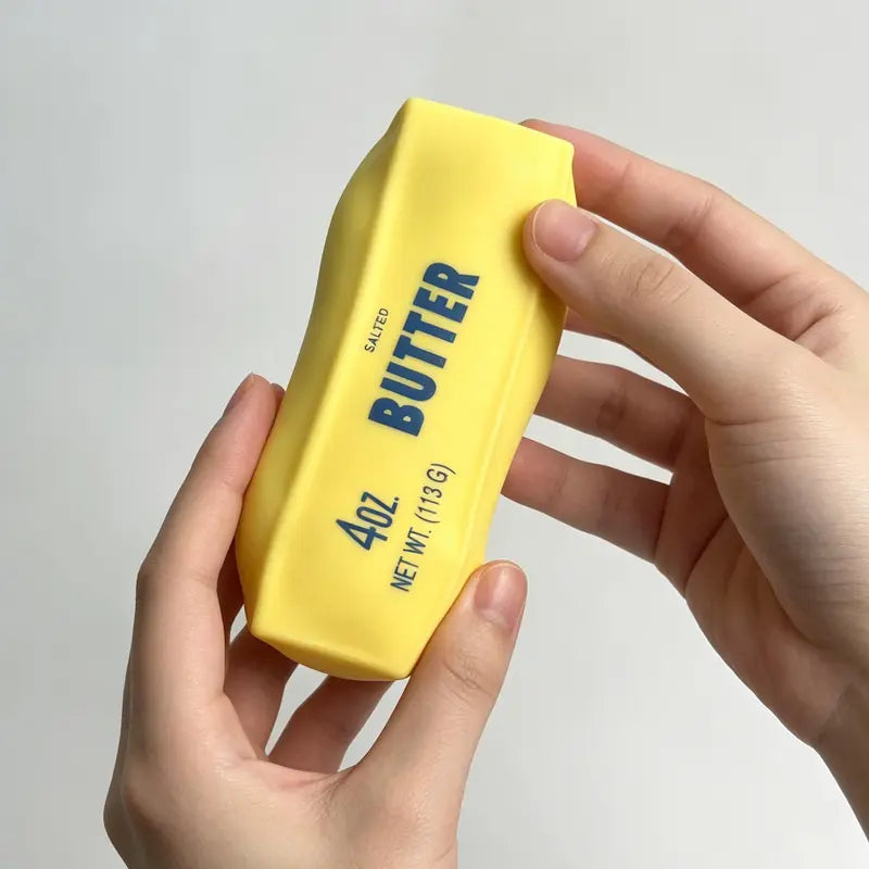 Crunchy Sound Butter Bar Squishy Fidget Toy, Soft Squeeze Sensory Item, Portable Cute Desk Stress Relief Tool, Ideal Party Bag Gift for Teens & Adults (Home & Festive Supplies), Fidget Toys