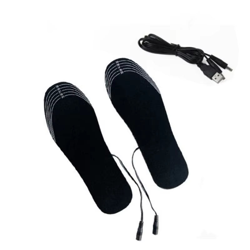 USB Heated Shoe Insoles for Feet Warm Sock Pad Mat Electrically Heating Insoles Washable Warm Thermal Insoles Man Women