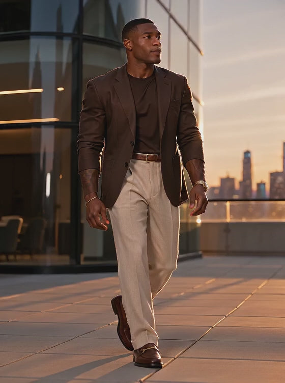 Men's Tailored Straight-Leg Trousers